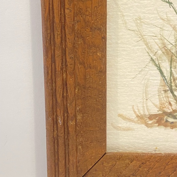 Vintage Watercolour Painting Signed Joyce on Matte Paper 9.5”-7.5” - Picture 7 of 9